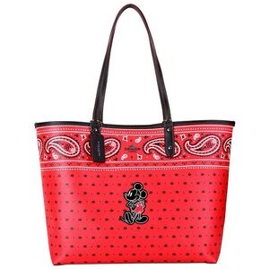 DISNEY X COACH Mickey Mouse Reversible Bandana Print City Tote